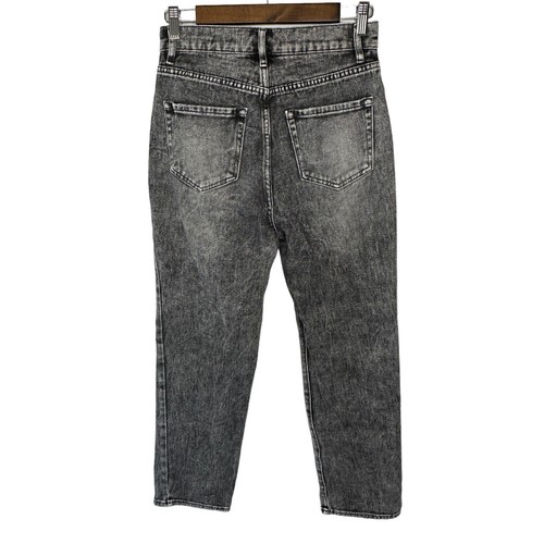 Jeans PacSun donna 25 vita alta gamba dritta grigio stone wash bottoni mosca 27 x 27 - Foto 5 di 10