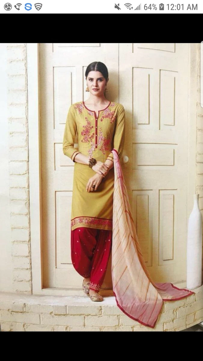 Stitched indian designer Bollywood khadi new patiala Salwar Kameez