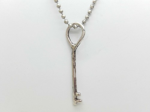 Silber Skeleton Key Halskette Kreativität Anhänger Charm Erklärung Punk 820164 - Picture 4 of 4