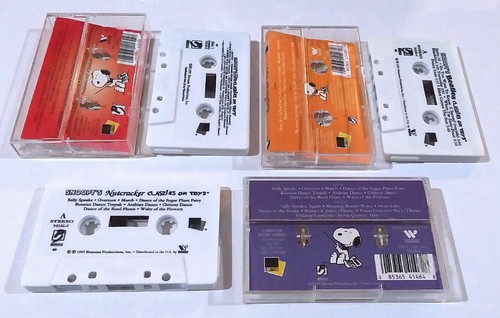 (3) SNOOPY'S CLASSICS ON TOYS CASSETTE TAPES 1995 JAZZ BEATLES NUTCRACKER WARNER - Picture 7 of 10