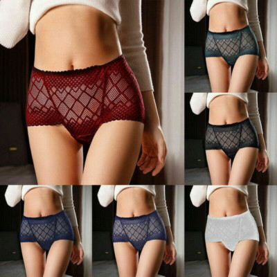 Womens Underwear Sexy Lace Lingerie High Panties Fit Female Boyshort High Waist