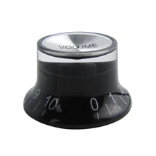 FLEOR Set of 100 Volume Knobs SG LP Guitar Control Knobs Aluminum Top Black