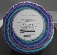 Robert Kaufman Roll Up/Jelly Roll - Batik - Jewel Colorstory RU-1133-40 NEW b2
