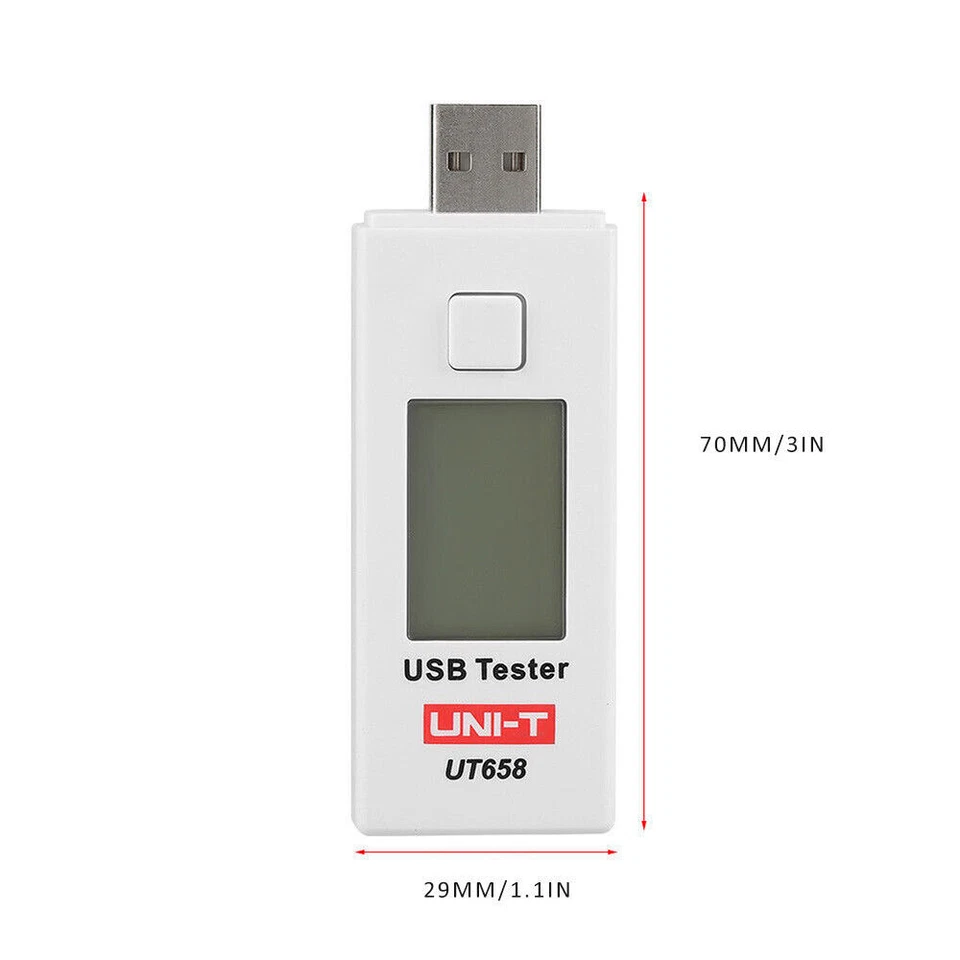 UNI-T UT658 USB-Tester Digitaler LCD-Spannungsmonitor Stromdetektor Voltmeter - Bild 2 von 4