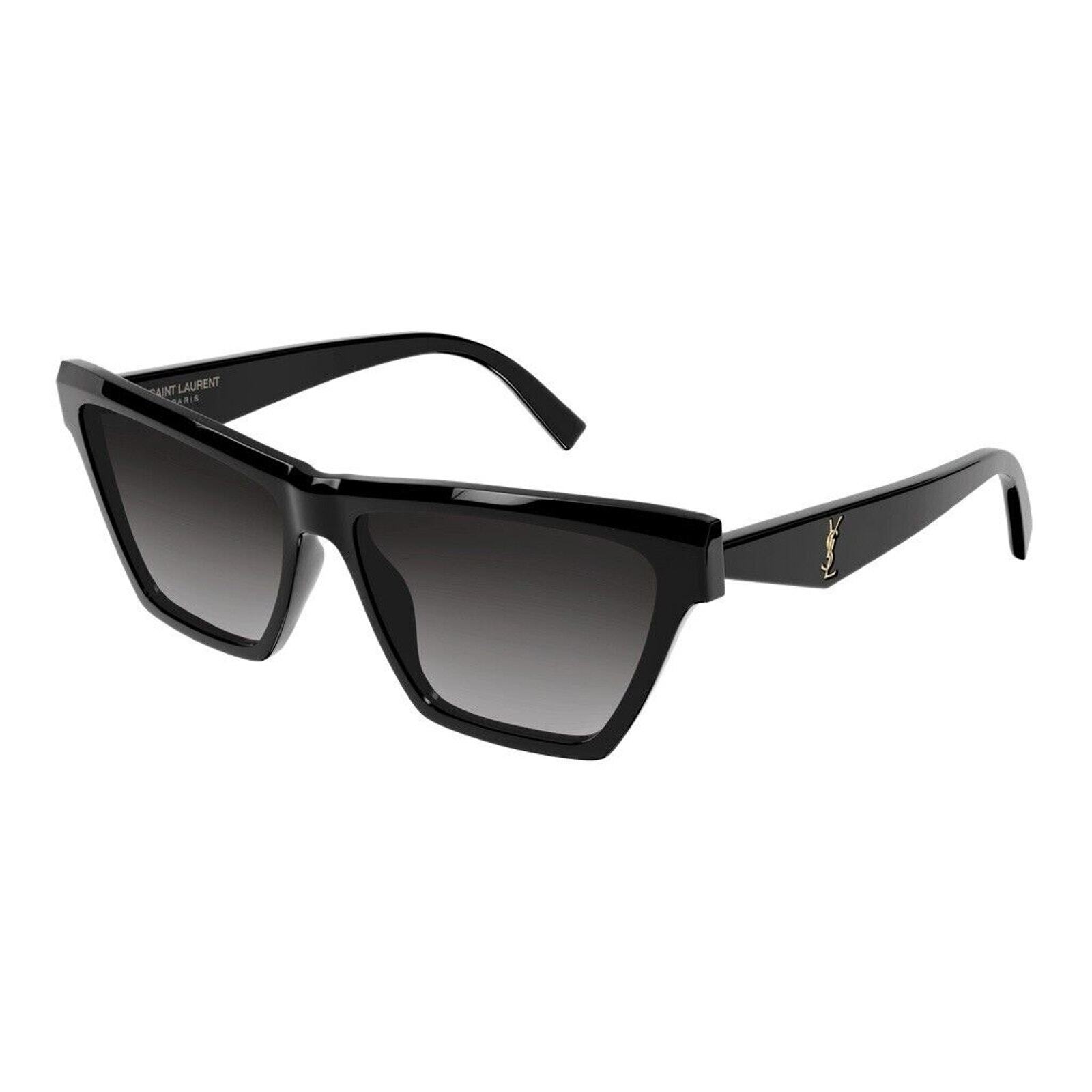 Occhiali da sole sfumati Saint Laurent SL M103 001 oro nero grigio sfumato Cateye autentici