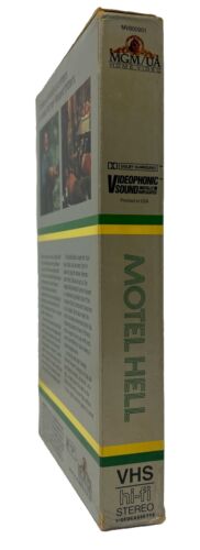 Motel Hell VHS Horror MGM Big Box Clamshell 1980s Gore Cult Film Ex Rental - Picture 4 of 10