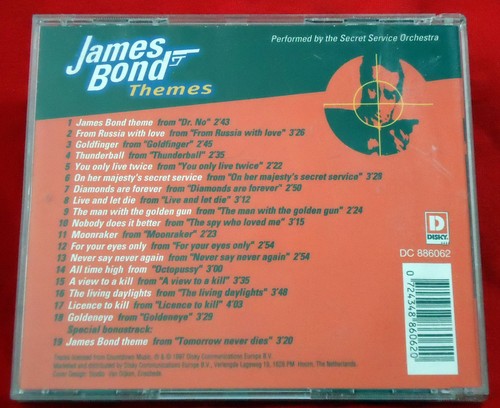 James Bond Themes by Secret Service Orchestra - 19 Tracks CD - Disky - 1997 - Bild 2 von 2