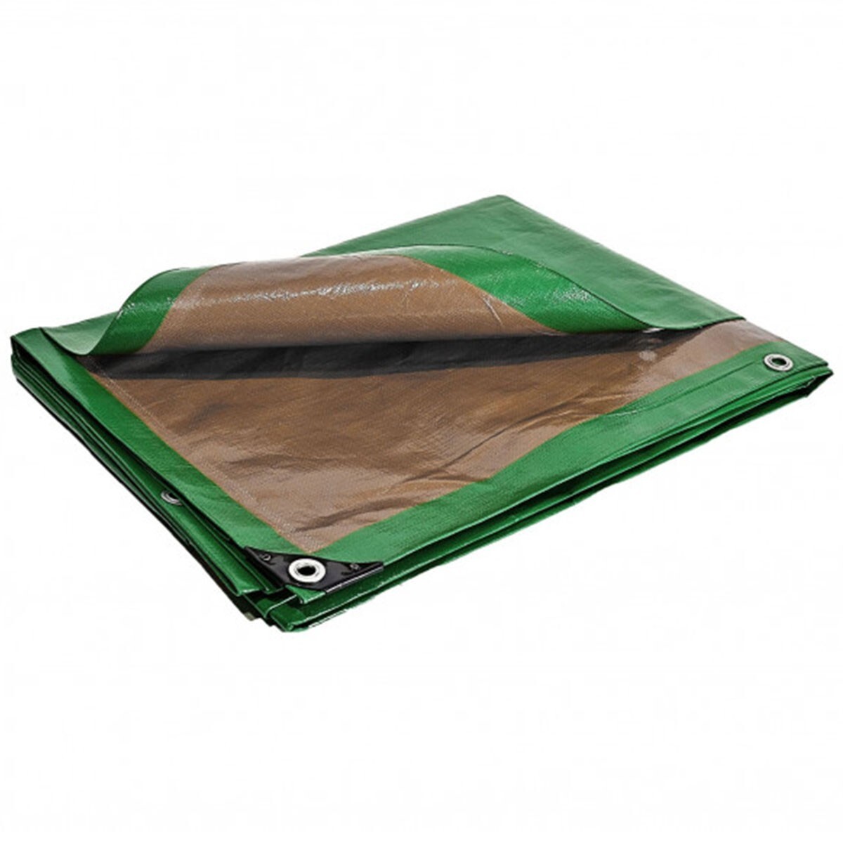 Telo Tetto 10x15 M 250g/M² Verde E Marrone - Copertura IN Polietilene