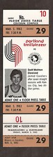 1982 NBA NM/MT UNUSED FULL TICKET SCOTT WEDMAN PICTURED TRAILBLAZERS/CAVS