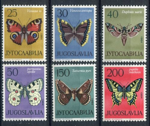 JUGOSLAVIA 1964 FARFALLE SERIE COMPLETA MNH** CATALOGO Y&T 966/971 - Bild 1 von 1