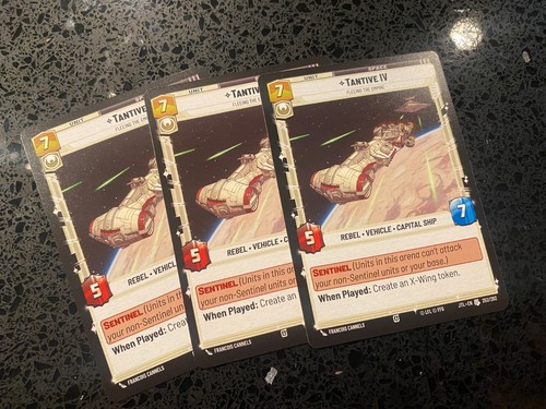 Star Wars Unlimited TCG JTL Lot of 3 TANTIVE IV Cards NM GLOBAL SHIPPING
