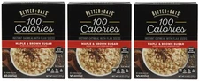 Better Oats 100 Calorie Maple Brown Sugar Instant Oatmeal, 10 Count (3 Boxes)