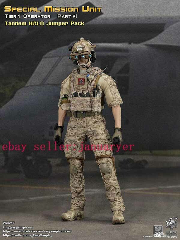 SMU Tier-1 Operator Part VI Tandem HALO Jumper Pack(ジャンパーパック) 1/6 完成品 可動フィギュア(ES-26021T) Easy&amp;Simple Easy&Simple 26021t 1/6 Smu Tier-1 Operator Part Vi Tandem