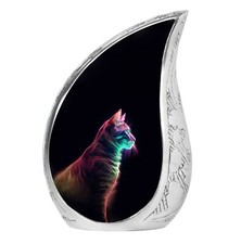 Mystic Neon Cat Urn For Ashes For Women - Teardrop Urns For Human Ashes