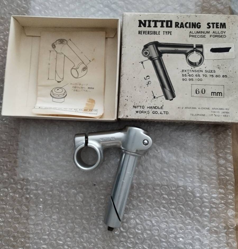 NITTO Thread Racing Stem 60mm Clamp 25.4mm Column 22.2mm VIA