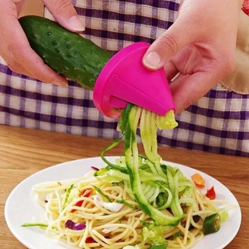 1pc Multi-Functional Vegetable & Fruit Spiral Shredder Peeler Rotating Grater - Picture 2 of 5