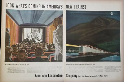 American Locomotive Company Vintage 1946 Print Ad Ephemera Decor Art