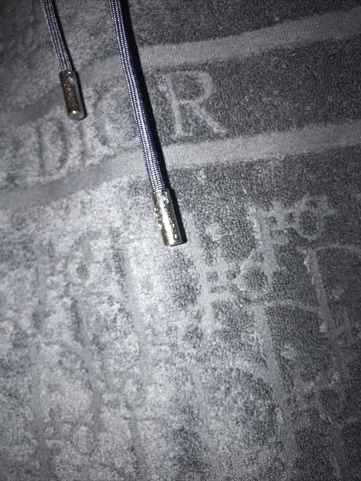 Felpa con cappuccio oblique Dior oversize da uomo blu navy motivo jacquard cotone taglia M