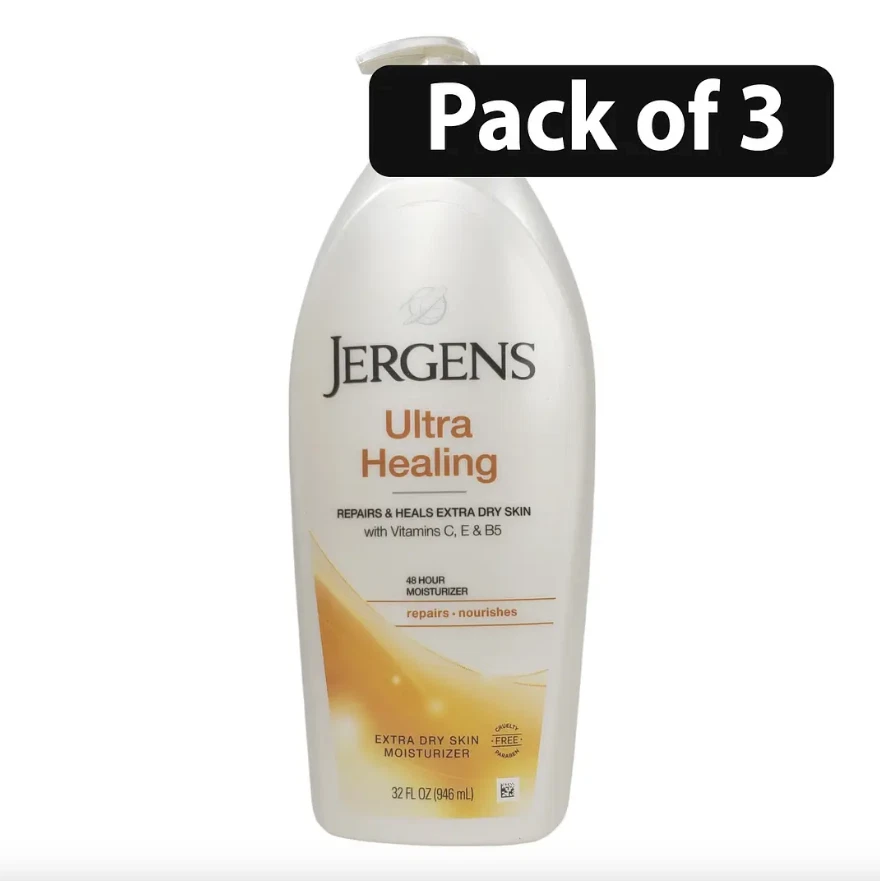 Jergens Ultra Healing Moisturizer for Extra Dry Skin 32oz ( Pack of 3 )