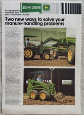 John Deere Print Ad 1970's New Manure Handling Equipment