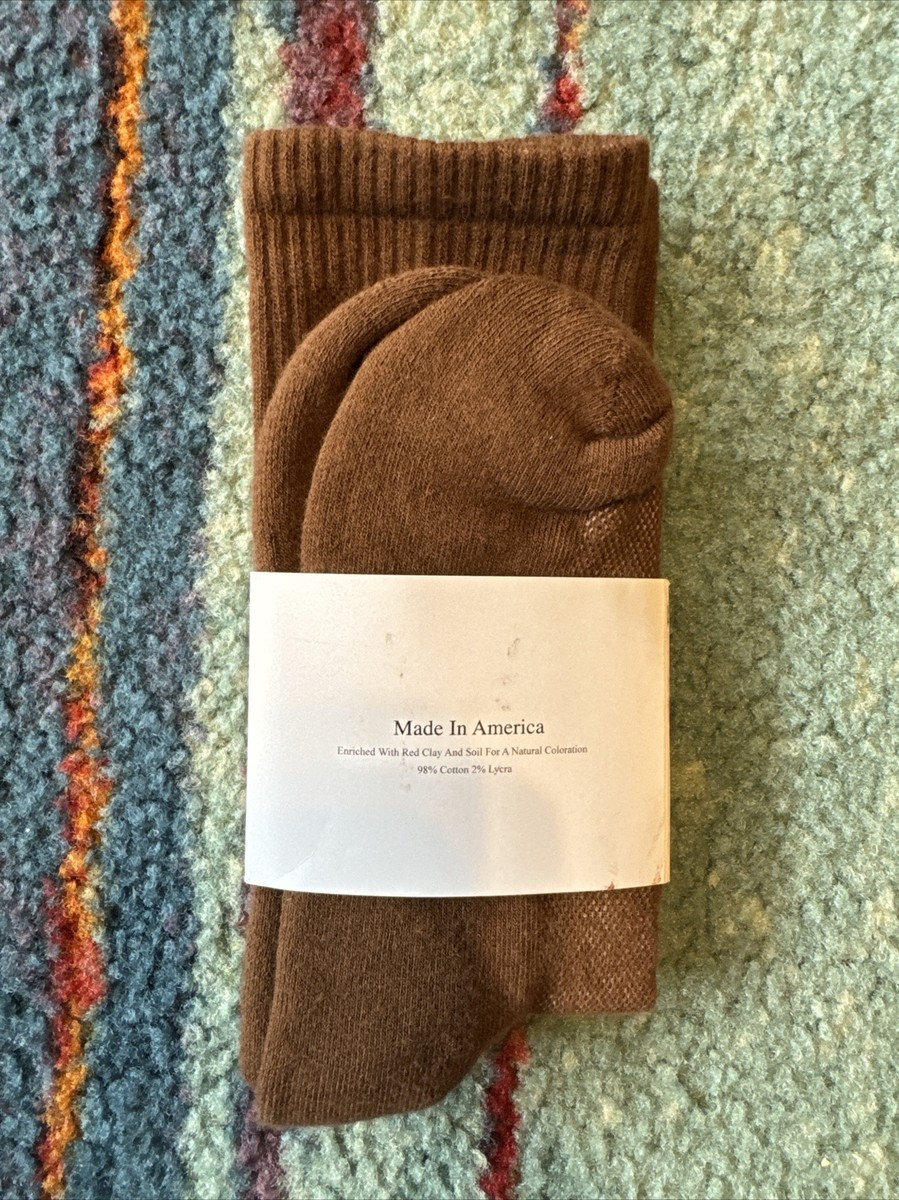 Hidden NY Crew Socks Made In USA Brown/Blue | eBay