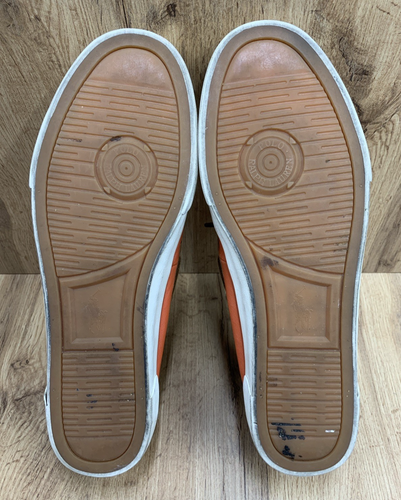 Polo Ralph Lauren Men’s Sander Casual 2-eye Boat Shoes Orange Leather Size 13D - Picture 5 of 16