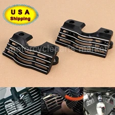 Black CNC Billet Spark Plug Covers For Harley Touring Road King Street Glide USA