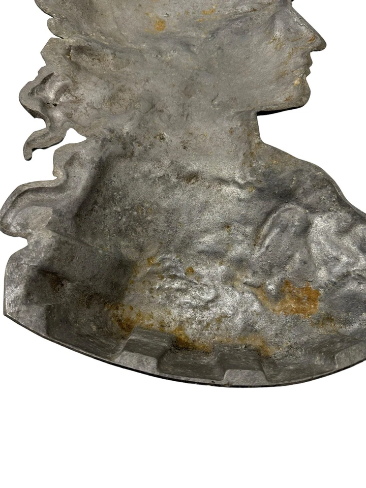 Vintage Cast Aluminum Perseus Bust Pegasus Medusa Wall Art Greek Mythology - Image 4 of 4