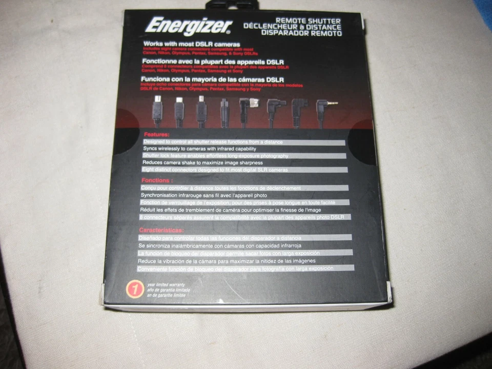 Energizer ENS-WUNI Multi-Fit LCD Timed Remote Shutter (Black) - Image 2 of 2