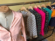 60er 70er Jahre Vintage Restposten 8 Teile Kleiderpaket Prärie Folk Shirts Kleider