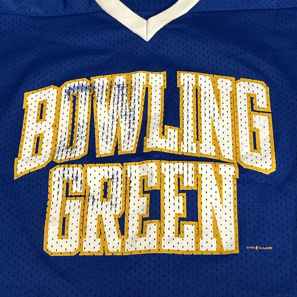 Camiseta deportiva de hockey de colección de los 90 verde boliche de la Universidad Estatal - para hombre pequeña S Foto 2 de 4