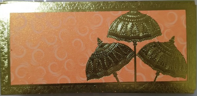 20 Pc ShagunWedding Rakhi Gifting Designer Umbrella Border Embos Envelope-Biege 20 Pc ShagunWedding Rakhi Gifting Designer Umbrella Border Embos Envelope-Biege
