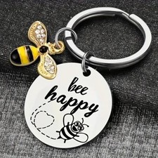 Bee Happy- Keychain Pendant Bag Car Keychain Pendant For Women Mem Gift