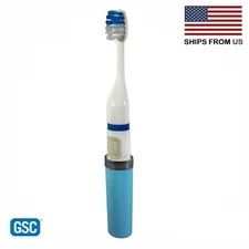 Battery Powered Toothbrush NEW IN BOX includes 2 brush heads and Travel Cap