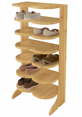 90.80-01 Doppel-Schuhregal Schuhständer Holz Kiefer massiv Stiefelform