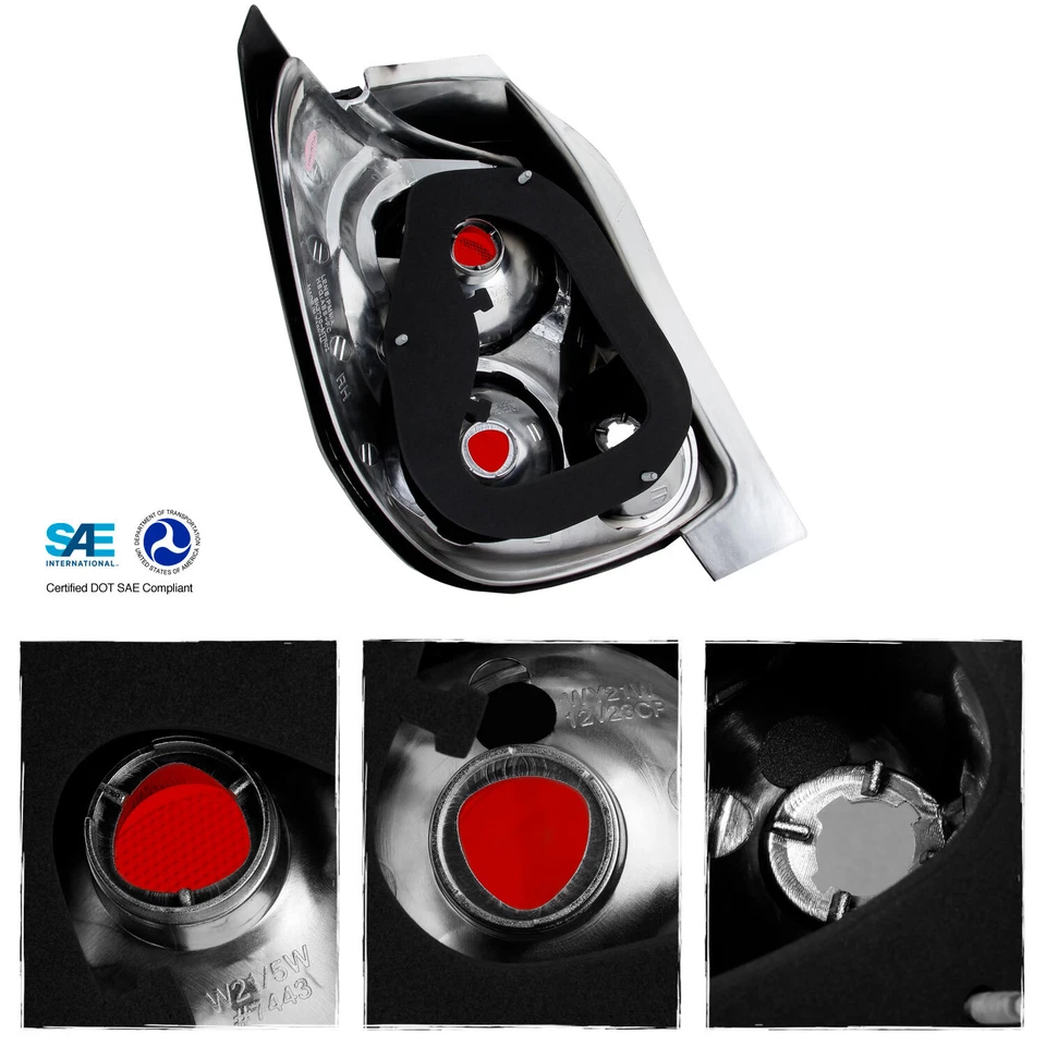 Par de luces de freno traseras negras para Toyota Matrix Base Xr Xrs Wagon JDM para 03-05 Foto 2 de 4