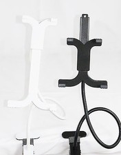 New 360 Rotation Mini Tablet Holder, Metal Gooseneck Arm Metal Clip-On