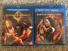 LOT of 2 THE HUNGER GAMES CATCHING FIRE BLU-RAY DVD JENNIFER LAWRENCE