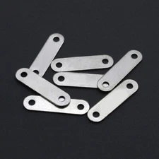 10x Steel Straight Plate Repair Brace Furniture Brackets Flat Plate Mending