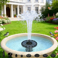 3.5W Solar Fountain DIY Solar Bird Bath Fountain with Multiple Nozzles