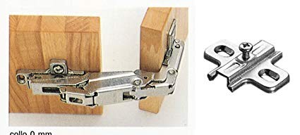 CERNIERA SALICE 180° 165° PER MOBILI ANTA CUCINA COLAPIATTI PENSILI CON BASETTA - Foto 2 di 6