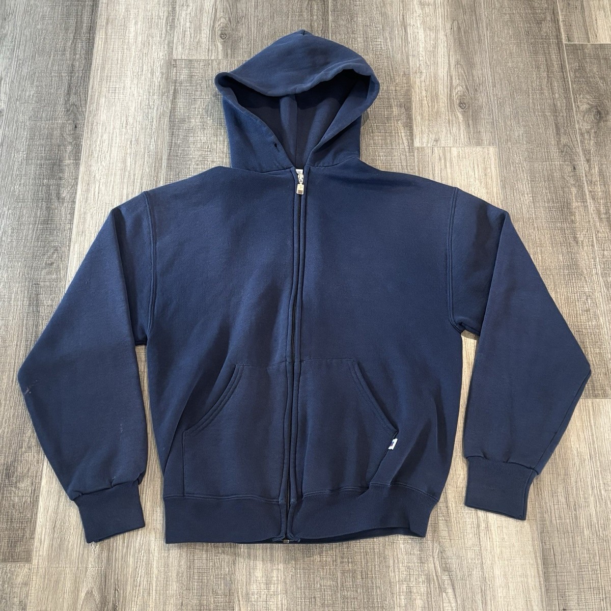ssg　ラッセルノ RUSSELUNO 90s HOODY JACKET Vintage 90s Russell Athletic Full Zip Up Hoodie Navy Blue Mens