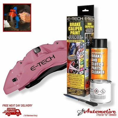 Pink Gloss E-Tech Caliper Paint Kit - Drums Hubs Engine Bay Car Van Lorry
