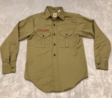 Boy Scouts of America Uniform Shirt Vintage Size 13 Green Khaki