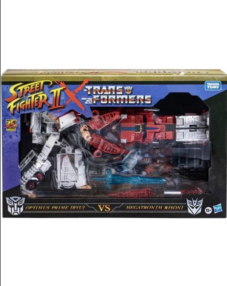Transformers Street Fighter II (коробка из 2) Optimus Prime Ryu vs Megatron M. Bison - Изображение 2 из 4