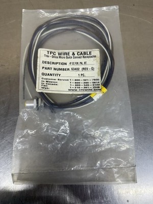 TPC Wire 63402 Trex-Onics Micro Quick Connect Cable 4P DC Fem New Sealed Bag