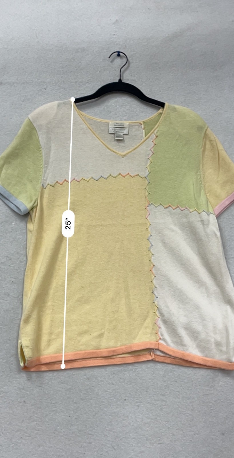 Christopher & Banks Patchwork Short Sleeve Top L … - image 8