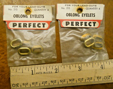 PERFECT 215 OBLONG EYELETS, 2 PACKS CONTAINING 4 EYELETS EA. , NEW OLD STOCK