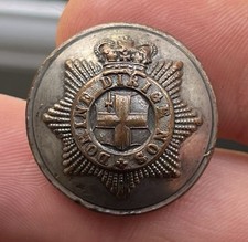 Victorian Royal London Militia Military Uniform Button - 25mm