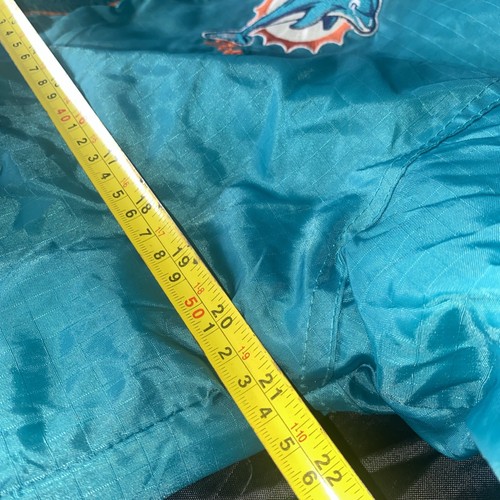 Vintage NFL Dolphins Pro Player gefütterte Jacke wendbar Jugend Größe Large 14-16 - Bild 22 von 23